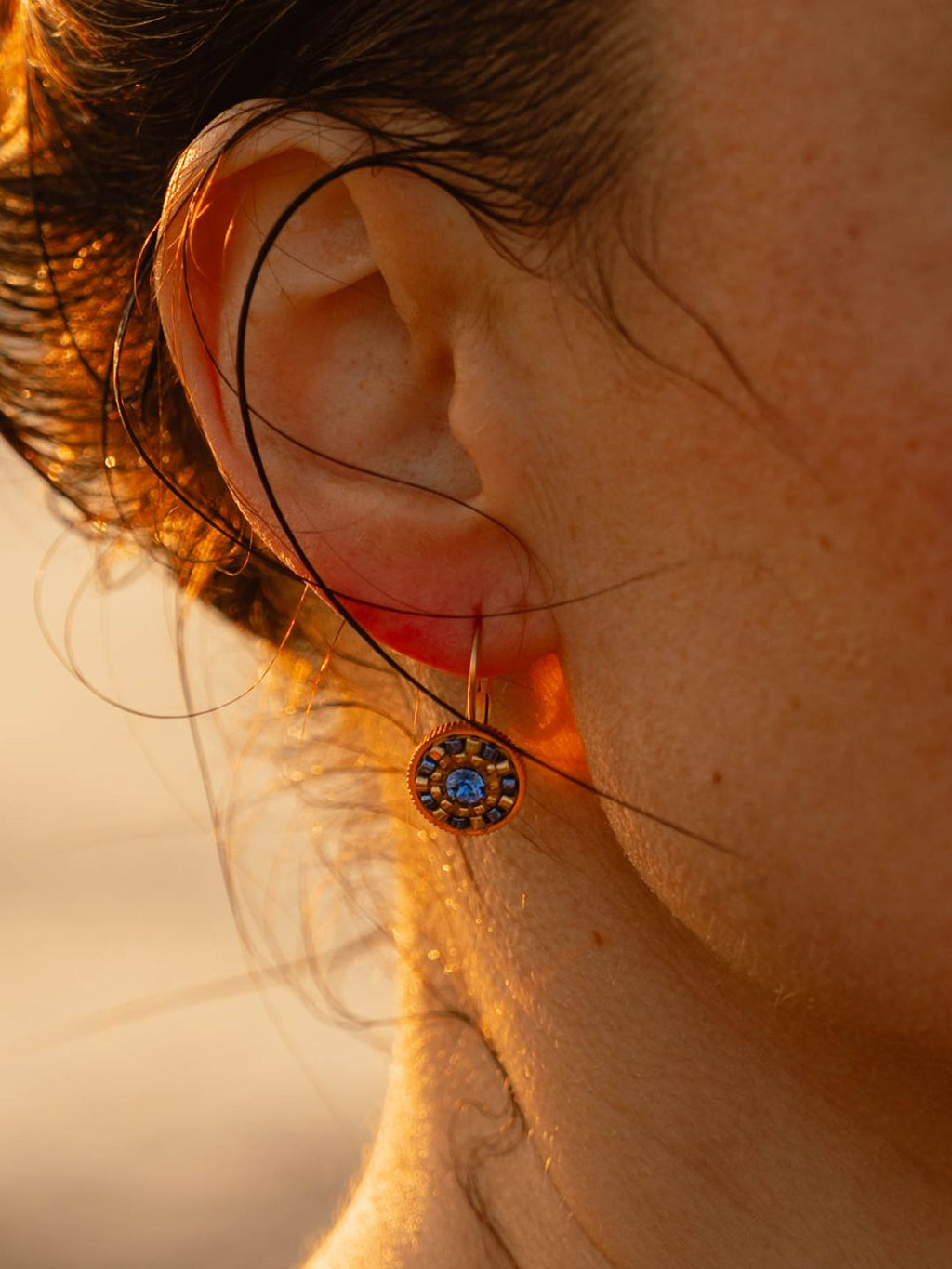 Boucles d'Oreilles Dormeuses | Acier Inoxydable 316L & Cristal Swarovski